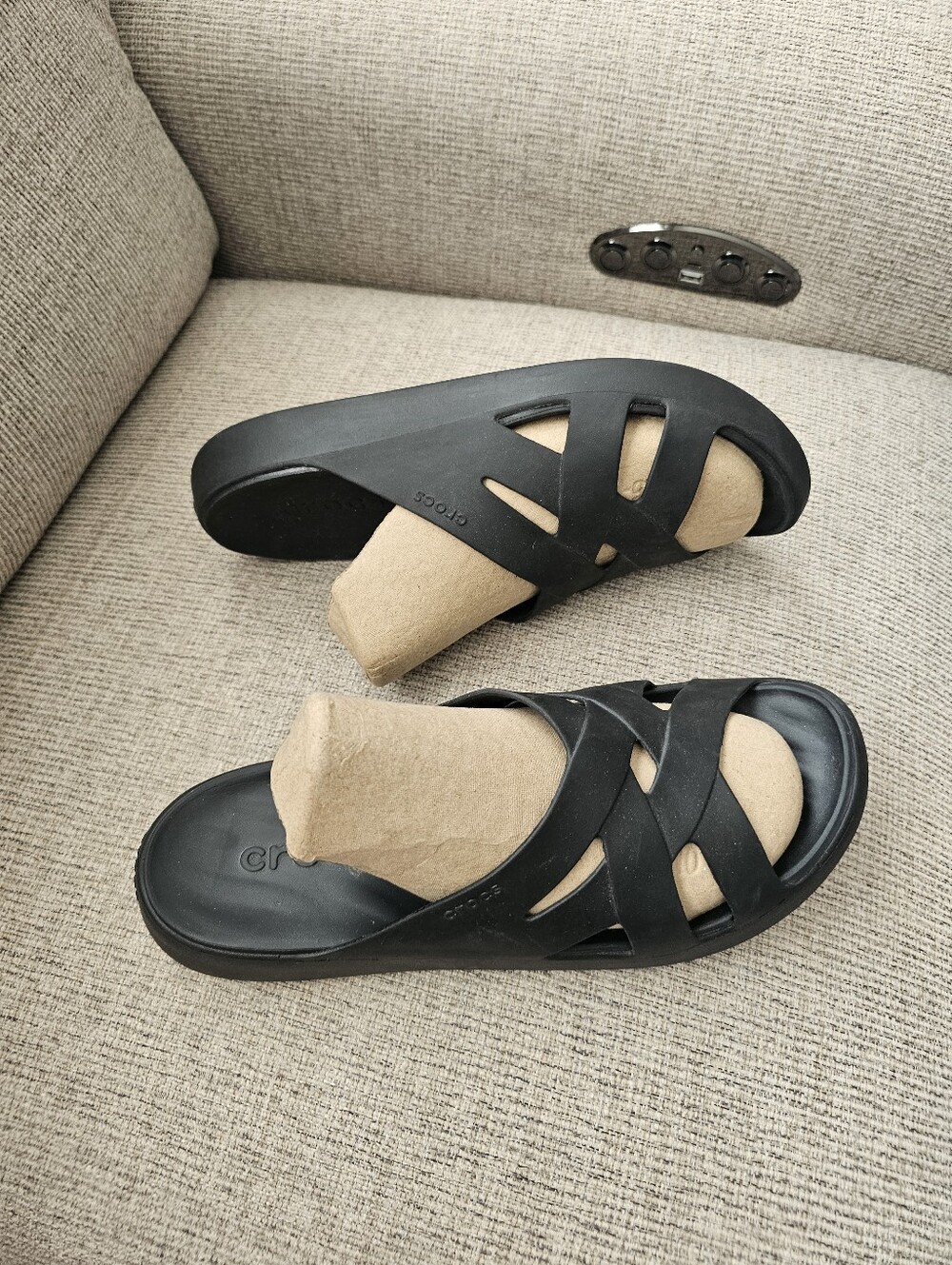 Crocs Getaway Weave Slide Sandals Size 11 - Picture 2 of 6